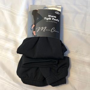MARI CLARE Warm tight pants with brushed lining- Black size 4X NWT